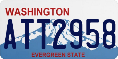 WA license plate ATT2958