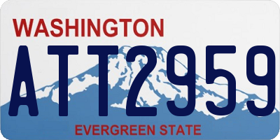 WA license plate ATT2959