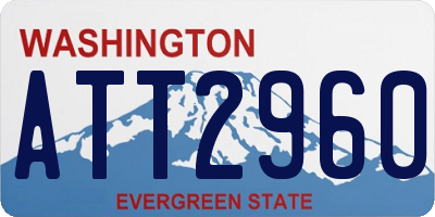 WA license plate ATT2960