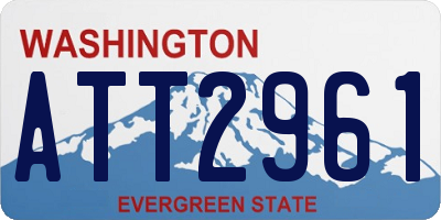 WA license plate ATT2961