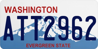 WA license plate ATT2962