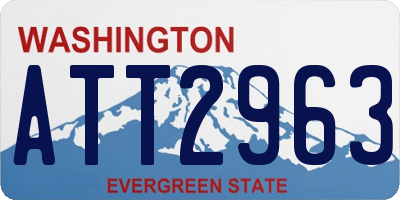 WA license plate ATT2963