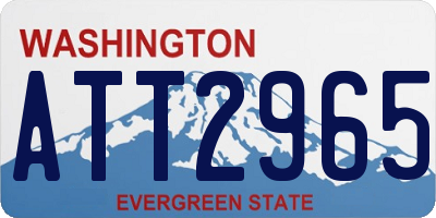 WA license plate ATT2965