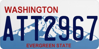 WA license plate ATT2967