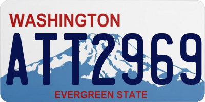 WA license plate ATT2969