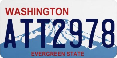 WA license plate ATT2978