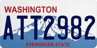 WA license plate ATT2982