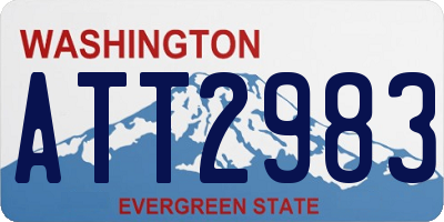 WA license plate ATT2983