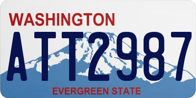 WA license plate ATT2987