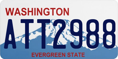 WA license plate ATT2988