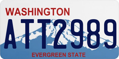 WA license plate ATT2989