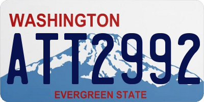 WA license plate ATT2992