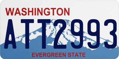 WA license plate ATT2993