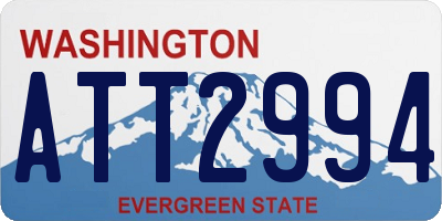 WA license plate ATT2994