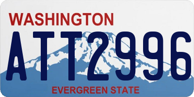WA license plate ATT2996
