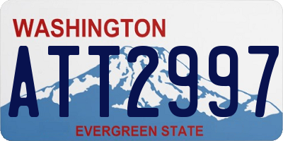 WA license plate ATT2997