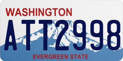 WA license plate ATT2998