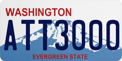 WA license plate ATT3000