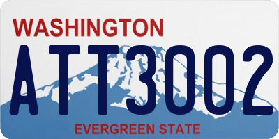 WA license plate ATT3002