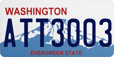 WA license plate ATT3003