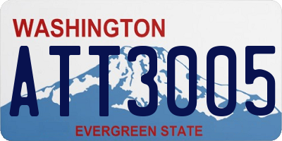 WA license plate ATT3005