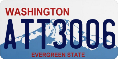WA license plate ATT3006