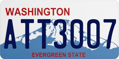 WA license plate ATT3007