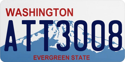 WA license plate ATT3008