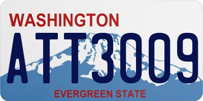 WA license plate ATT3009