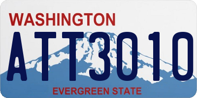 WA license plate ATT3010