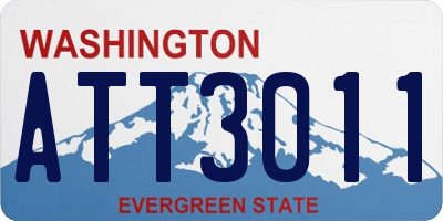 WA license plate ATT3011