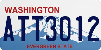 WA license plate ATT3012