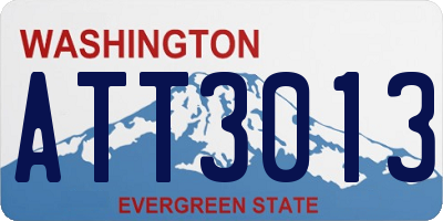 WA license plate ATT3013