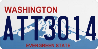 WA license plate ATT3014