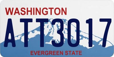 WA license plate ATT3017