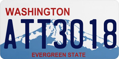 WA license plate ATT3018