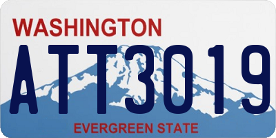 WA license plate ATT3019