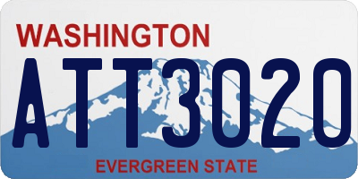 WA license plate ATT3020