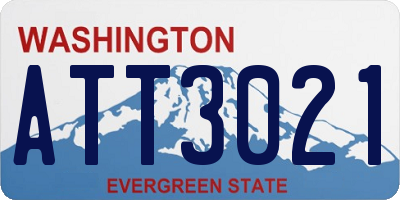 WA license plate ATT3021