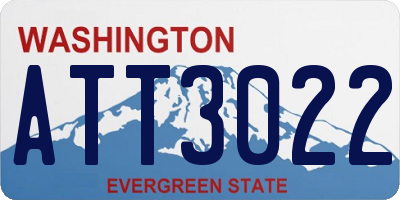 WA license plate ATT3022