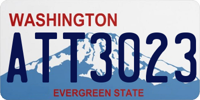 WA license plate ATT3023
