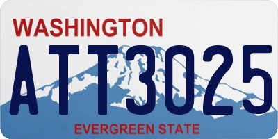 WA license plate ATT3025