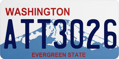 WA license plate ATT3026