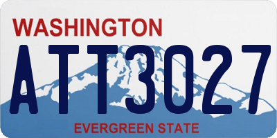 WA license plate ATT3027