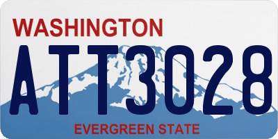 WA license plate ATT3028