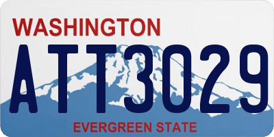 WA license plate ATT3029
