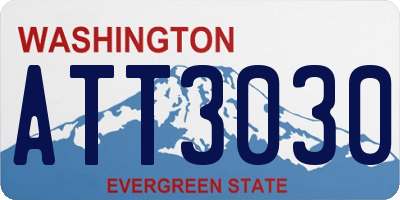 WA license plate ATT3030