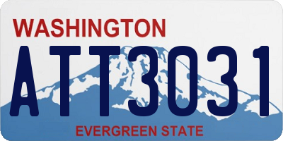 WA license plate ATT3031