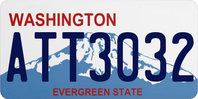 WA license plate ATT3032