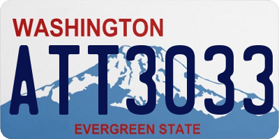 WA license plate ATT3033